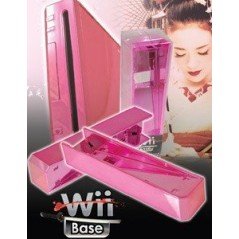 Base Stand Wii -ROSA CROMADO-