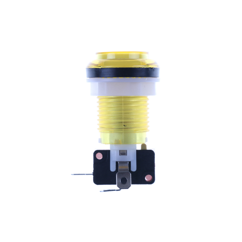Boton ARCADE Americano 28mm HAPP + LED - TRANSPARENTE