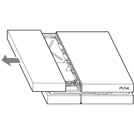Tapa HDD Disco Duro PS4 Fat - Mate NEGRA