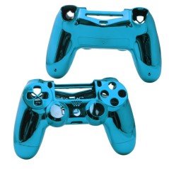 Carcasa mando DualShock 4 PS4 V2 - AZUL CROMADO