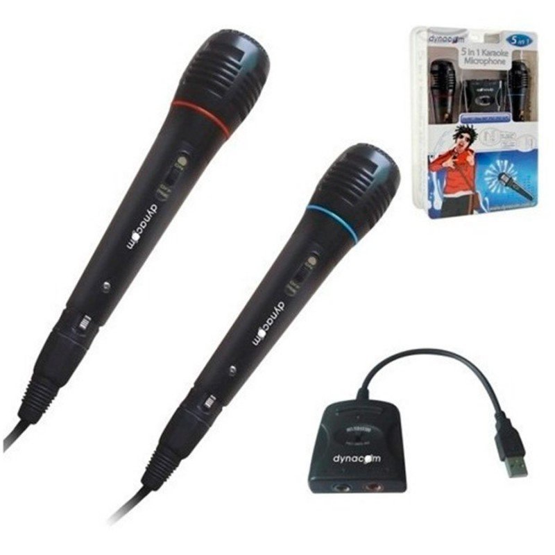 Bombero Taxi Desbordamiento Microfonos karaoke con cable ( 2 unidades ) WII/PS2/PS3/PC/XBOX360 ...