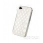 Funda Rigida iPhone 4G / 4s ( Rombos de Piel Blanca )