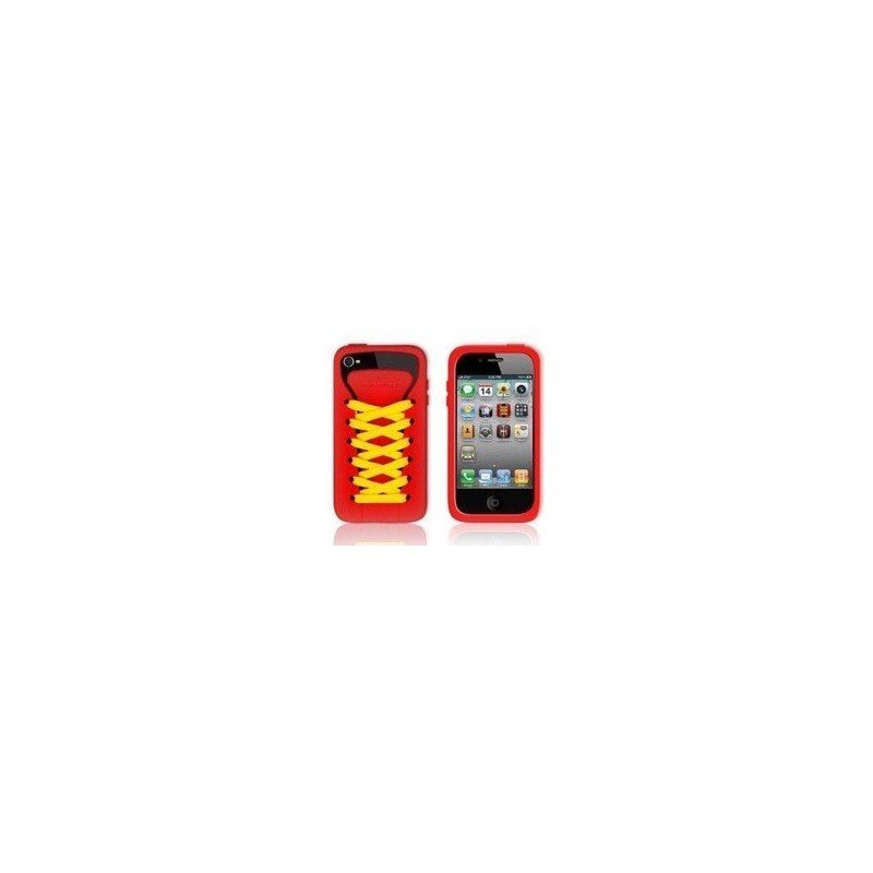 Funda silicona iPhone 4G / 4s ( Zapatilla Roja )