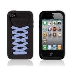Funda silicona iPhone 4G / 4s ( Zapatilla Negra )