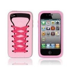 Funda silicona iPhone 4G / 4s ( Zapatilla Rosa )