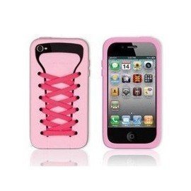 Funda silicona iPhone 4G / 4s ( Zapatilla Rosa )