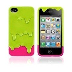 Funda silicona iPhone 4G / 4s ( Helado de Pistacho )