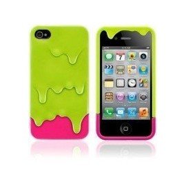 Funda silicona iPhone 4G / 4s ( Helado de Pistacho )
