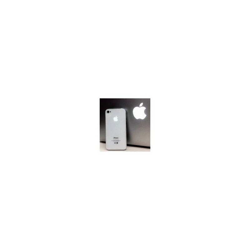 Tapa trasera bateria iPhone 4G MANZANA ILUMINADA (Blanca)