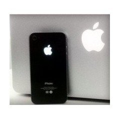 Tapa trasera bateria iPhone 4G MANZANA ILUMINADA (Negra)
