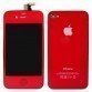 Pantalla Retina LCD + Tactil + Carcasa trasera + Boton home iPhone 4S ( Set conversión Rojo )