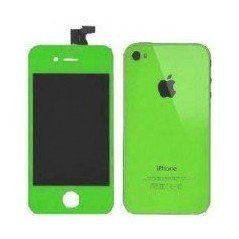 Pantalla Retina LCD + Tactil + Carcasa trasera + Boton home iPhone 4S ( Set conversión Verde )