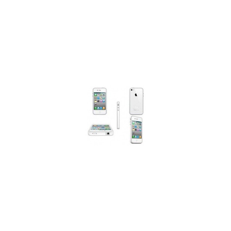 Funda Bumper TPU con botones cromados iPhone 4G / 4s ( Blanca )