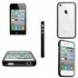Funda Bumper TPU con botones cromados iPhone 4G / 4s ( Negra )