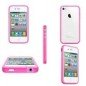 Funda Bumper TPU con botones cromados iPhone 4G / 4s ( Rosa )