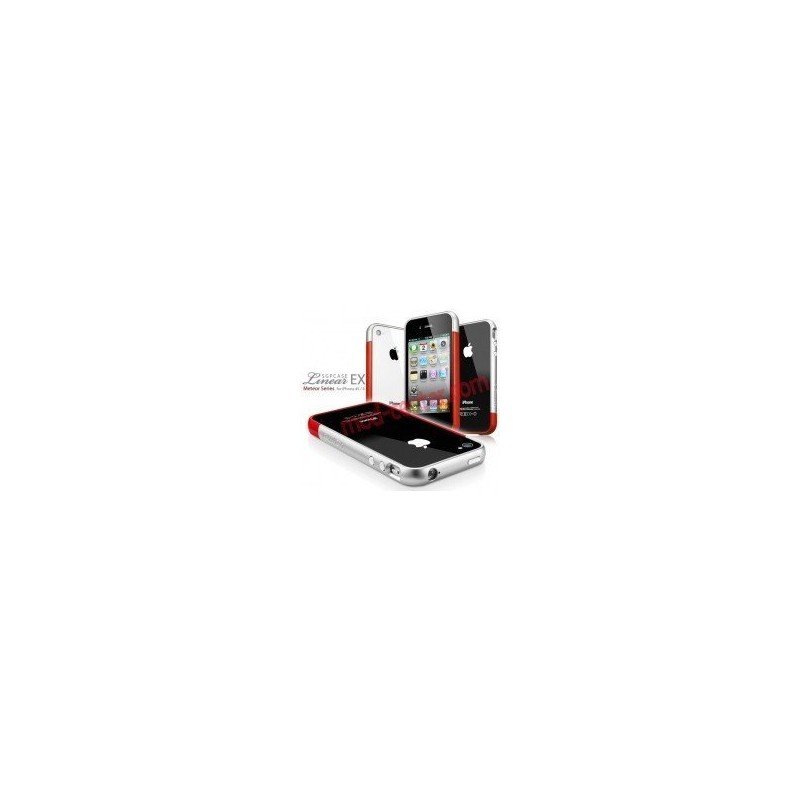 Funda Bumper Meteor Series con botones  iPhone 4G / 4s ( Roja / Plata )