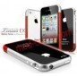 Funda Bumper Meteor Series con botones  iPhone 4G / 4s ( Roja / Plata )
