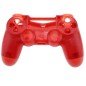 Carcasa mando DualShock 4 PS4 V2 - Transparente Rojo
