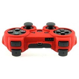 Protector Mando PS3 funda silicona DualShock 3 - ROJO