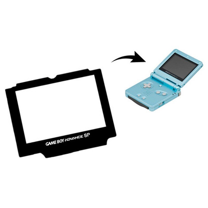 el último Irónico Acelerar Cristal exterior protector GBA GameBoy Advance SP