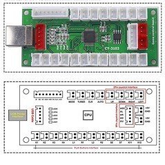 Controlador USB Arcade - Bosega 1 Player - PS2 PS3 XBOX360 PC RASPBERRY ANDROID