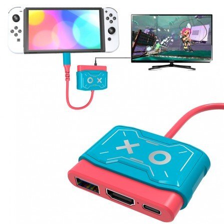 Base conexion TV HDMI + USB 3.0 Dock Nintendo Switch / OLED