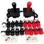 KIT ARCADE Botones Joystick Americano HAPP - 2 Players  ROJO/NEGRO
