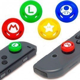 Grips Protector Silicona Joystick Joy Con Nintendo Switch - Pack 4 Super Mario