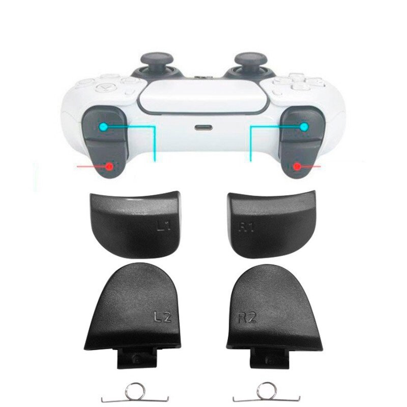 Botones L1/R1 L2/R2 + muelles Gatillos Mando PS5 - Dualsense V3 - V4 / BDM-030 / BDM-040