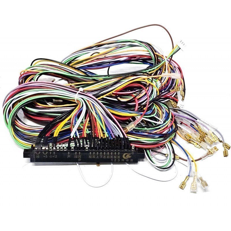 Cableado Arcade Arnes Jamma 28 Pines - 2 PLAYERS / 150CM - Conector Faston 2,8mm