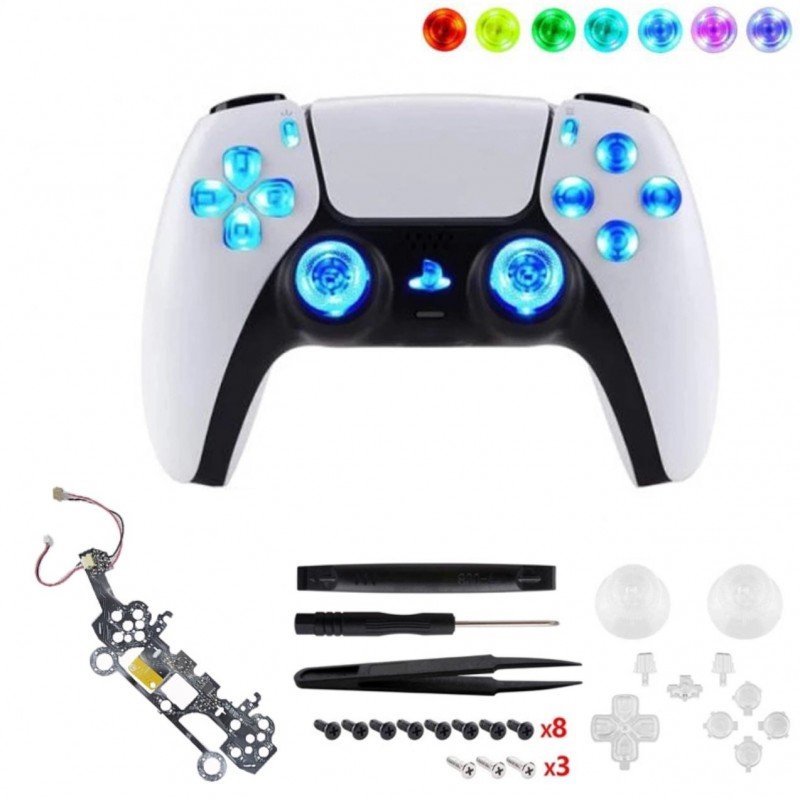 Kit completo Botones Led RGB para mando Dualsense PS5 Kit completo Botones Led RGB para mando Dualsense PS5