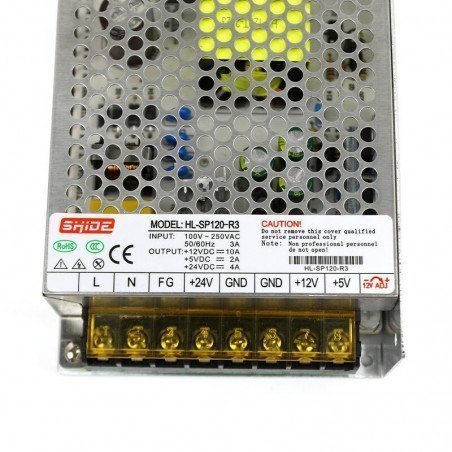 Fuente alimentacion  5V - 2A / 12V - 10A / 24V - 4A