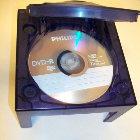 Carcasa GameCube compatible con DVD GRANDES - CRISTAL CLEAR