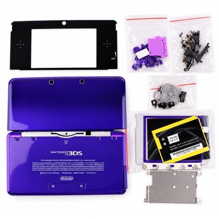 3DS Carcasa completa repuesto - Morada