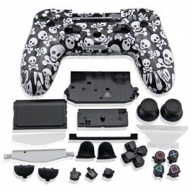 Carcasa mando DualShock 4 PS4 V1 - CALAVERA NEGRA