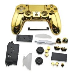 Carcasa completa + botones DualShock 4 PS4 dorado oro